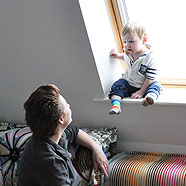 His favourite perch at home