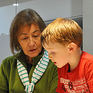 Showing Aunty Isabell how this thing works