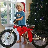 But he left John a bike with pedals