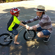 Putting all that time on a balance bike to use