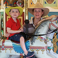 At the Perth Zoo carousel