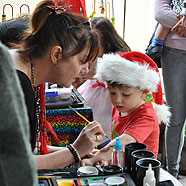 More body painting at Kindy Christmas party