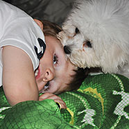 Snuggling with Pooza